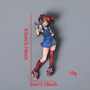 Cute School Girl Halloween Horror BIG Enamel Pin-ONLY ONE